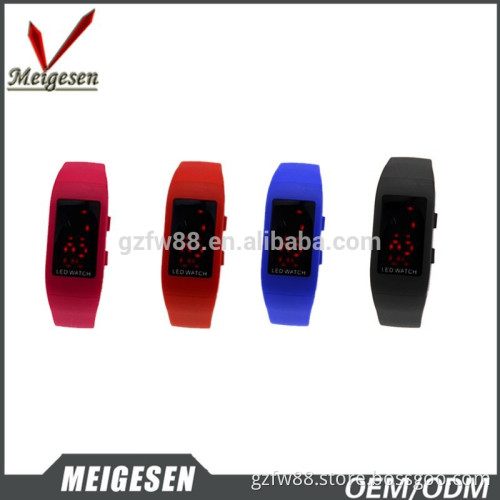 3 ATM , good quality colorful LED touch silicone wristwatch